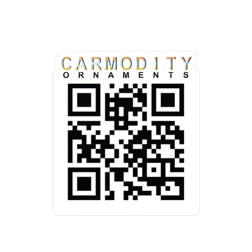 Carmodity Ornaments QR Code Vinyl Window Decal