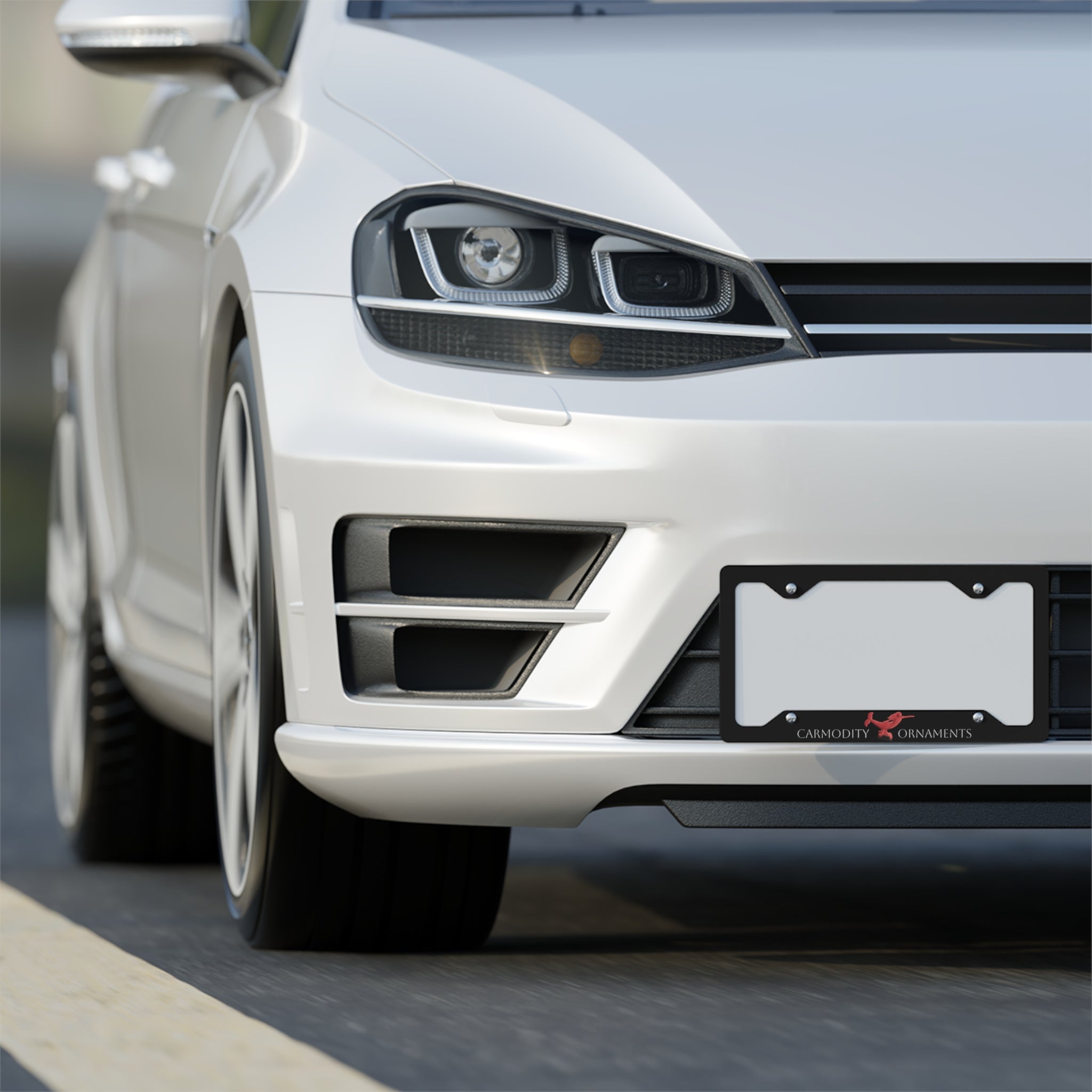 Sleek Stainless Steel Car Tag Frame