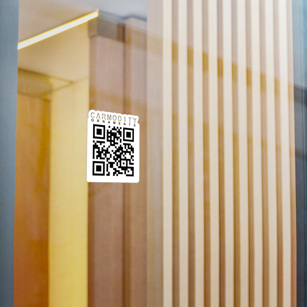Carmodity Ornaments QR Code Vinyl Window Decal