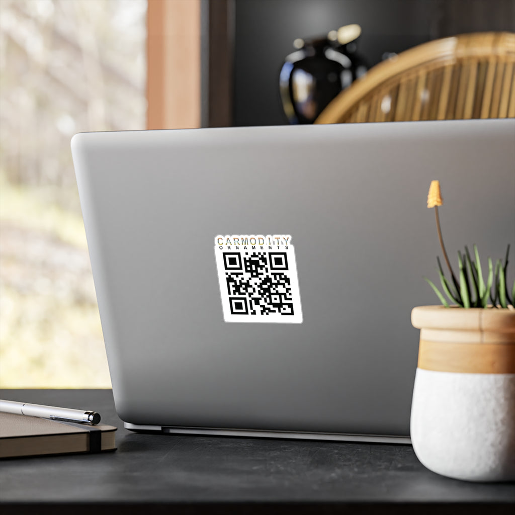 Carmodity Ornaments QR Code Vinyl Window Decal