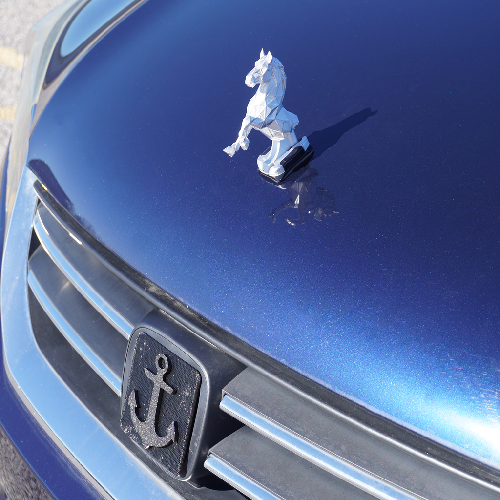 Chrome Bucking Bronco Ornament