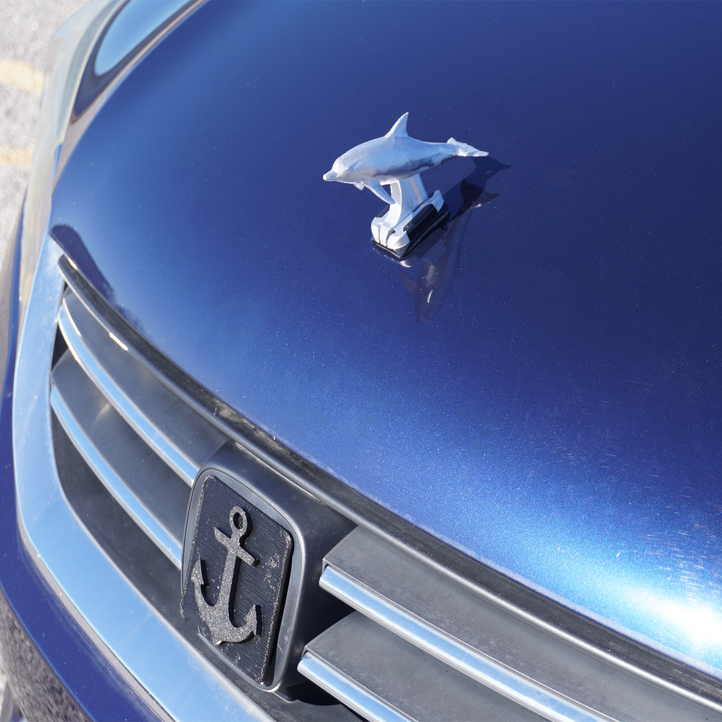 Chrome Dolphin Ornament
