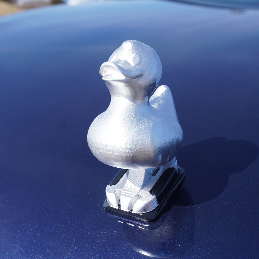 Chrome Duck Ornament
