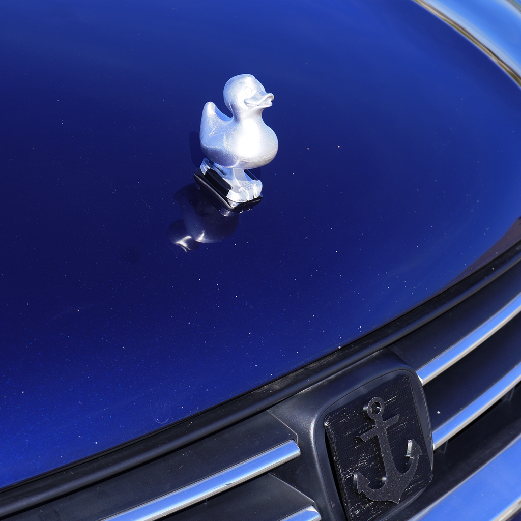 Chrome Duck Ornament