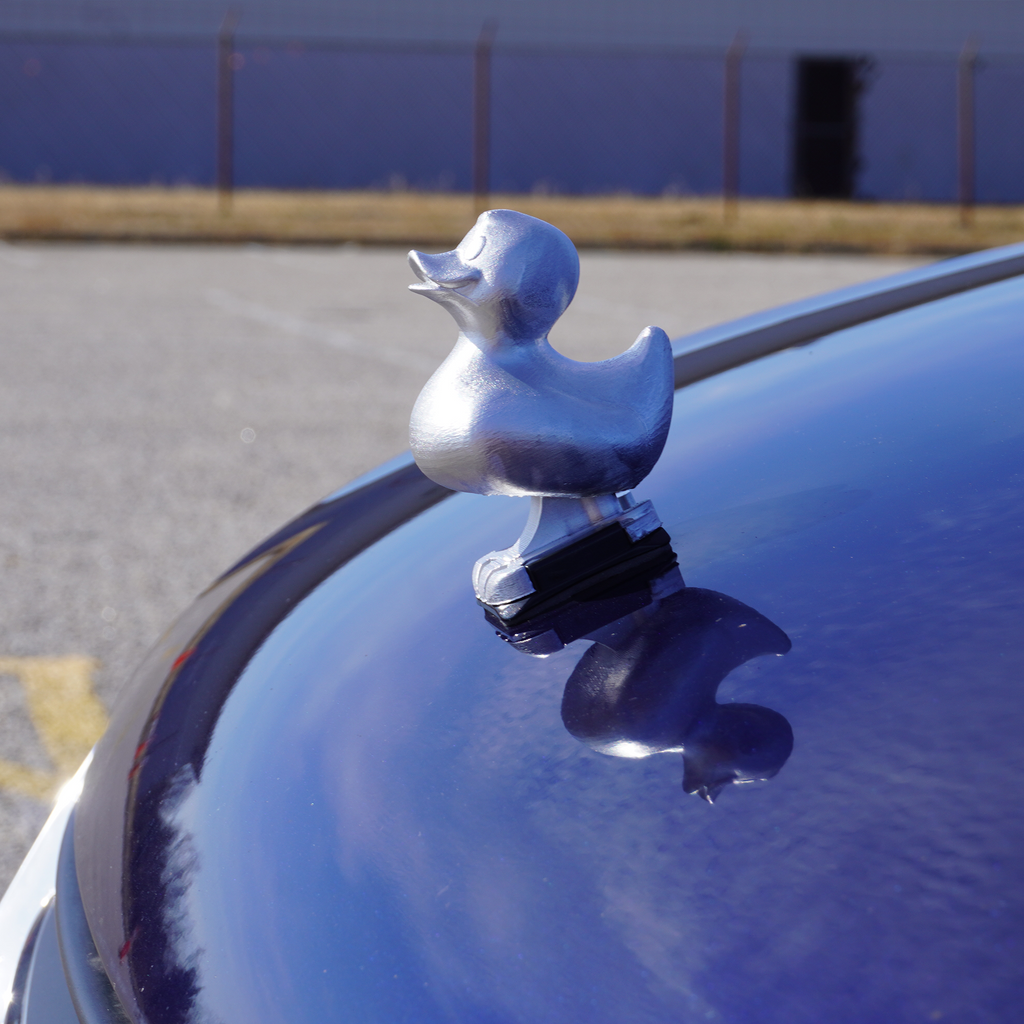 Chrome Duck Ornament