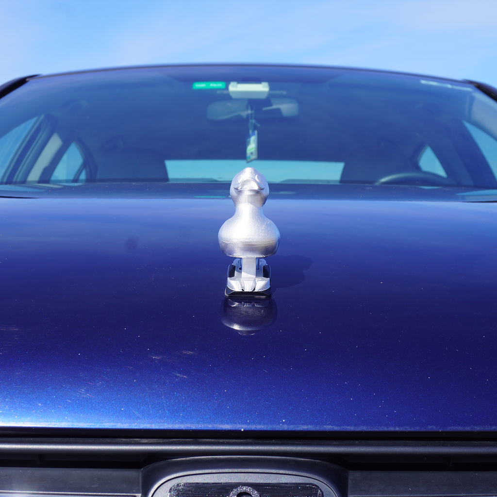 Chrome Duck Ornament