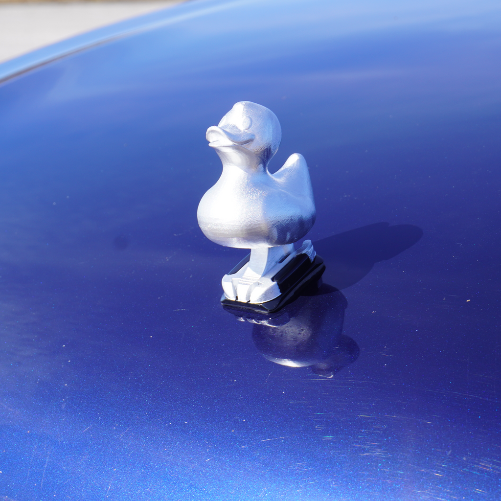 Chrome Duck Ornament