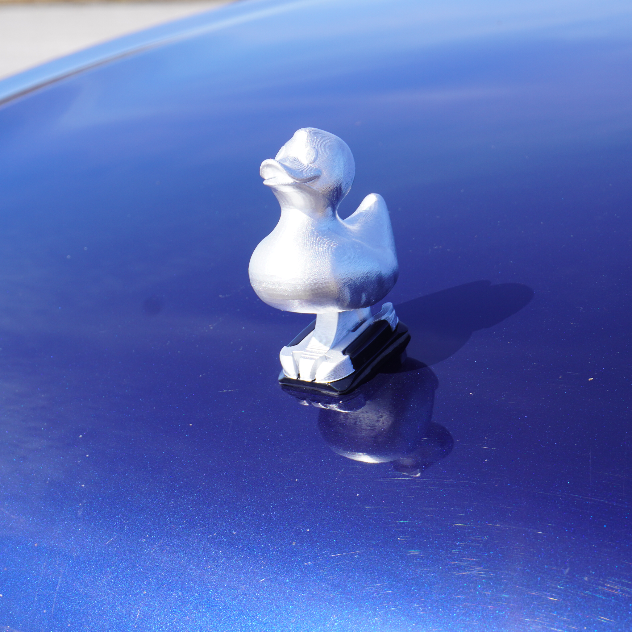 Chrome Duck Ornament