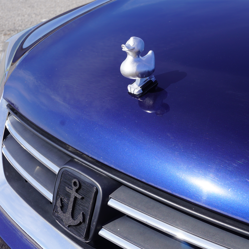 Chrome Duck Ornament
