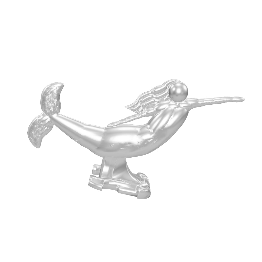 Chrome Mermaid Ornament